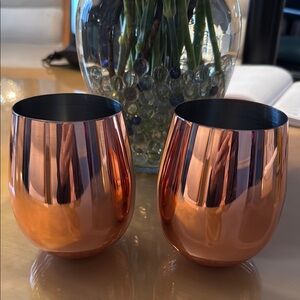Copper Reflective Tumblers Set